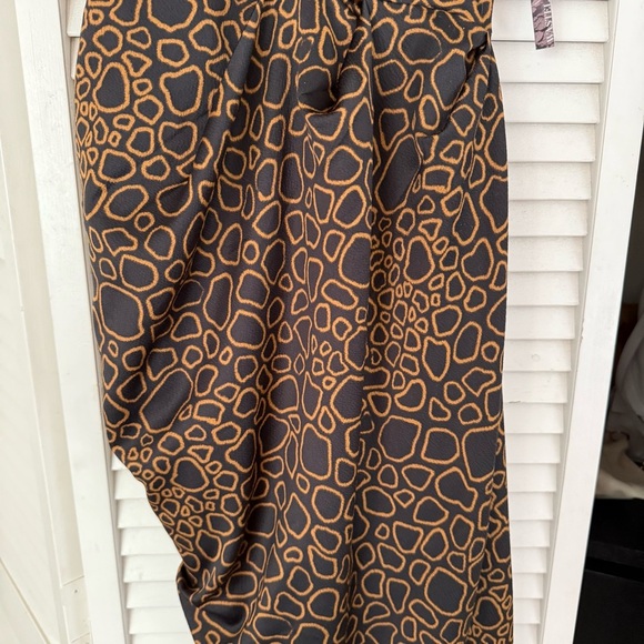 House of Harlow 1960 X Revolve Geometric Halter Neck Ruched Slit Maxi Dress - Picture 10 of 14